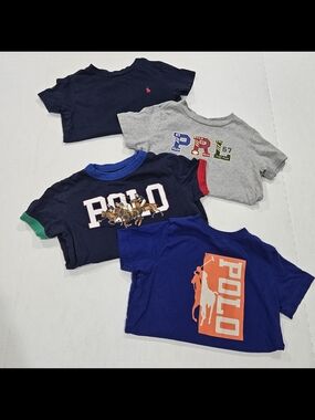 Polo by Ralph Lauren Kids Navy, Royal Blue & Gray Short Sleeve Tees 2T, 3T, 4T